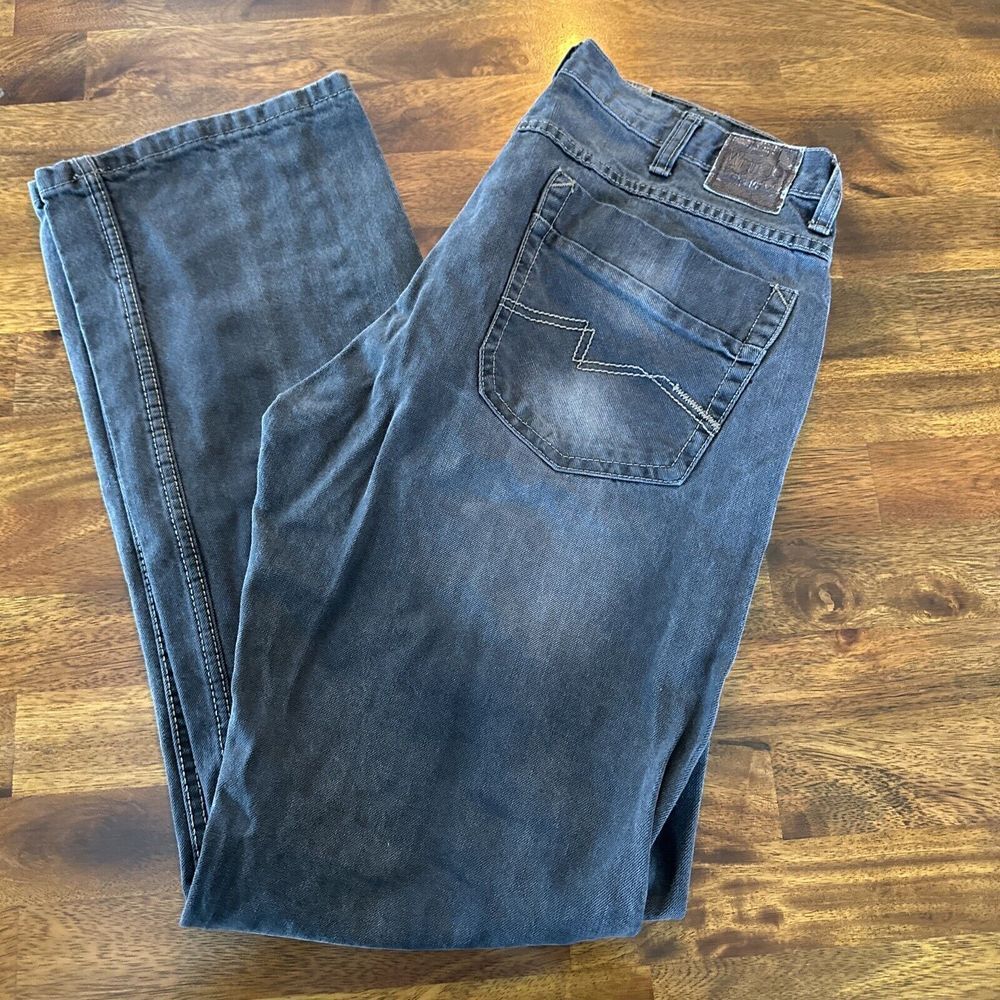 Wrangler Slim Straight Fit Light Black Denim Straight Leg Jeans‎ Men's 34x32